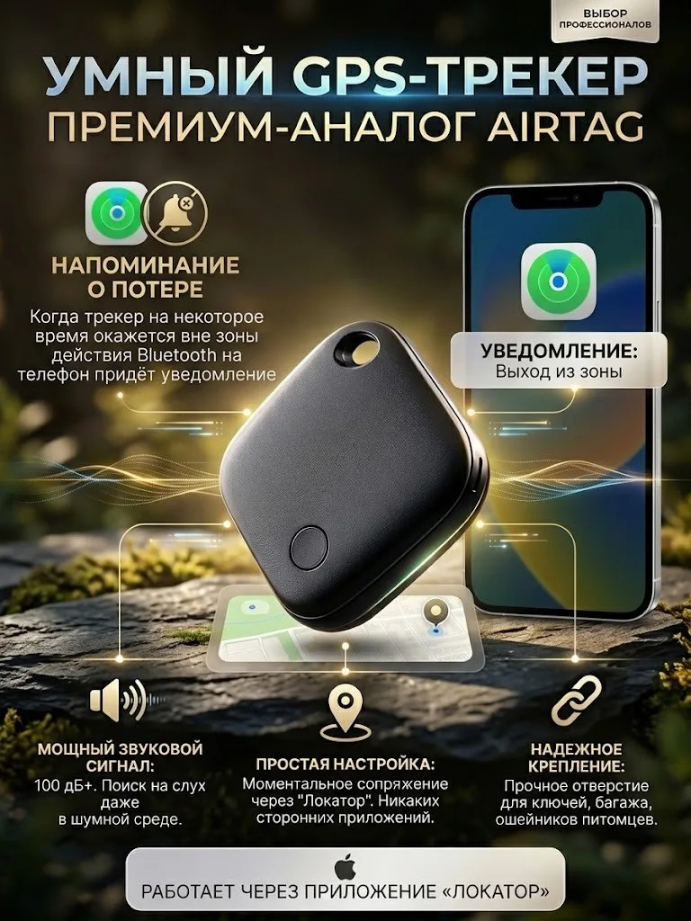 Дизайн карточки WB — GPS-трекер