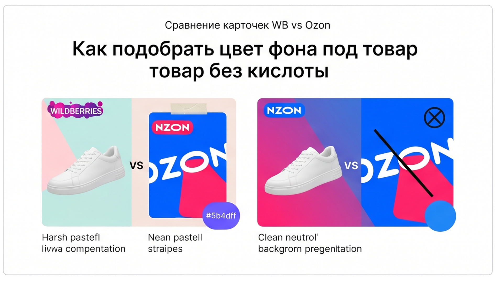 Сравнение WB vs Ozon: пастель против неона под кроссовками